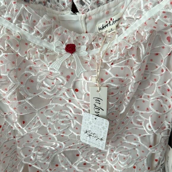 For Love & Lemons 🍋 Aphrodite Embroidered Mini Dress - Picture 8 of 10